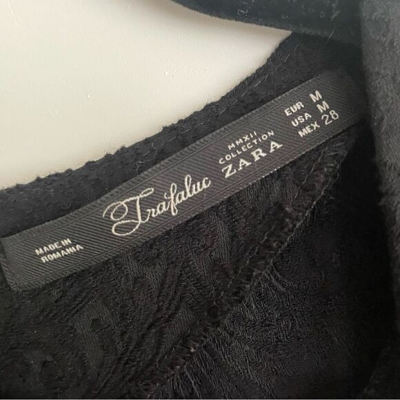 Zara Black Peplum MMXII Collection Flare Sleeveless Blouse Women’s Size Medium - Picture 5 of 10